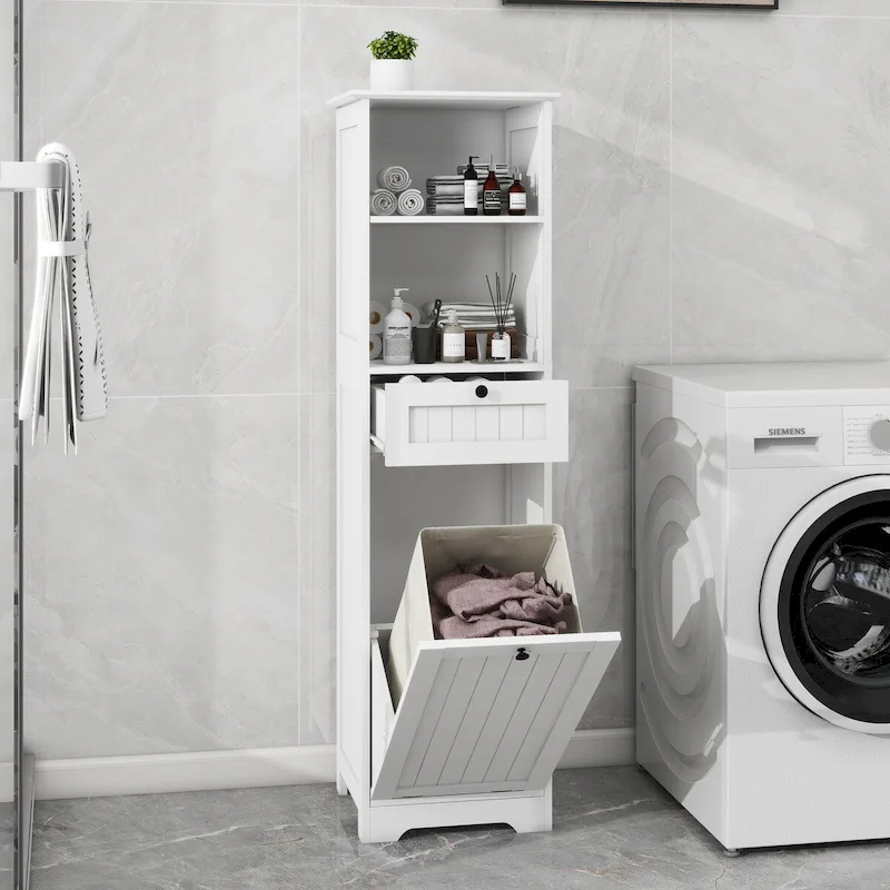 Meuble de tri de linge inclinable à un tiroir