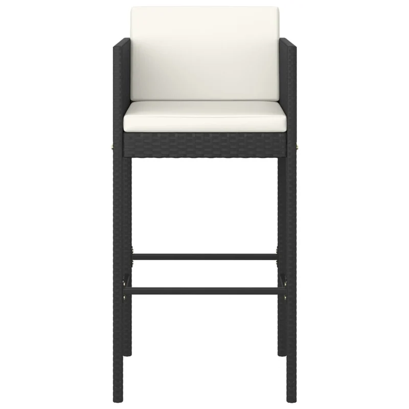Tabouret de bar extérieur résine tressée gris fonçé (lot de 4)