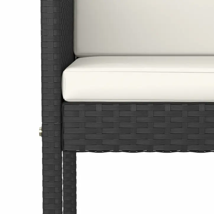 Tabouret de bar extérieur résine tressée gris fonçé (lot de 4)