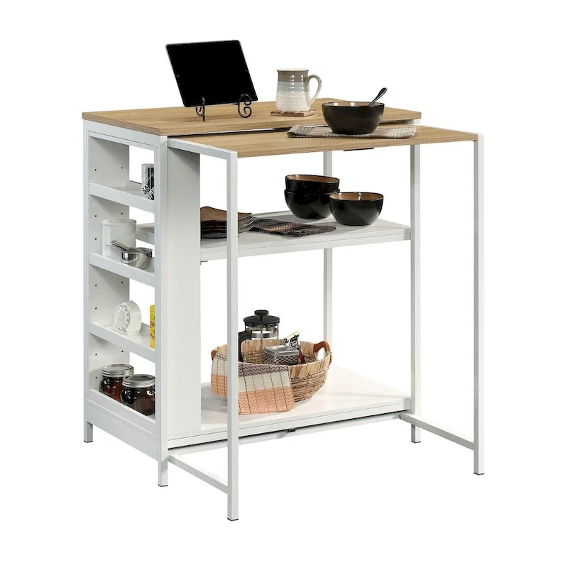 Îlot de cuisine Chêne baltique/Blanc