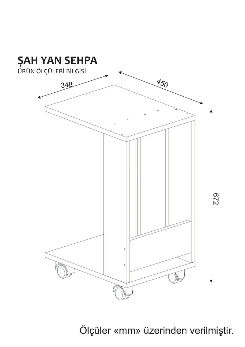 Table d'appoint mobile SAH