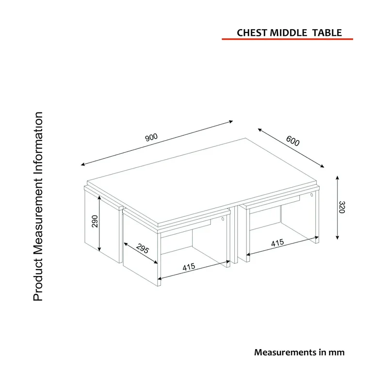 Ensemble Meuble TV+ Table basse + 2 tables d'appoint