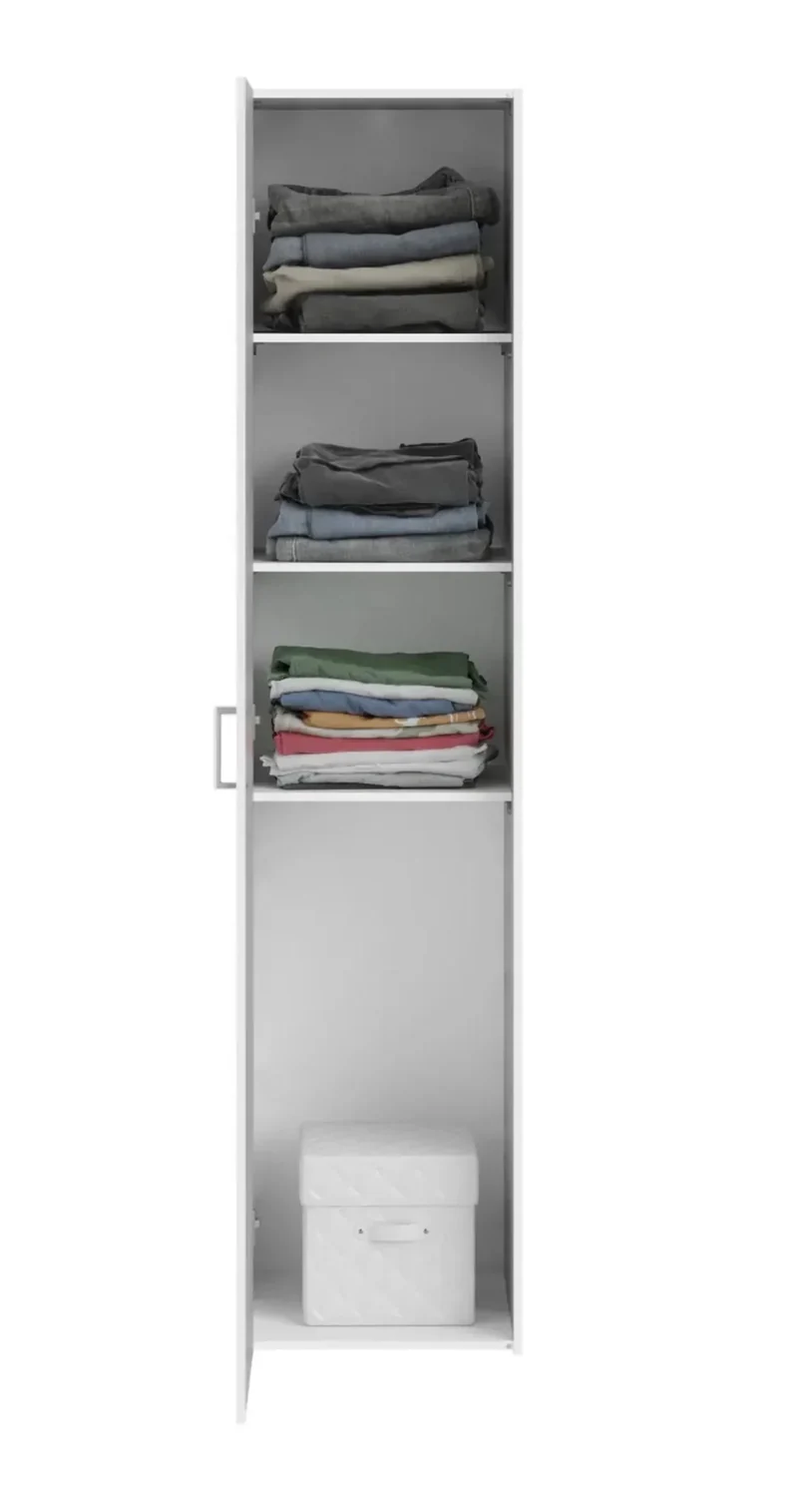Armoire ANDRUP Blanc - 176 cm - avec 1 porte Blanc