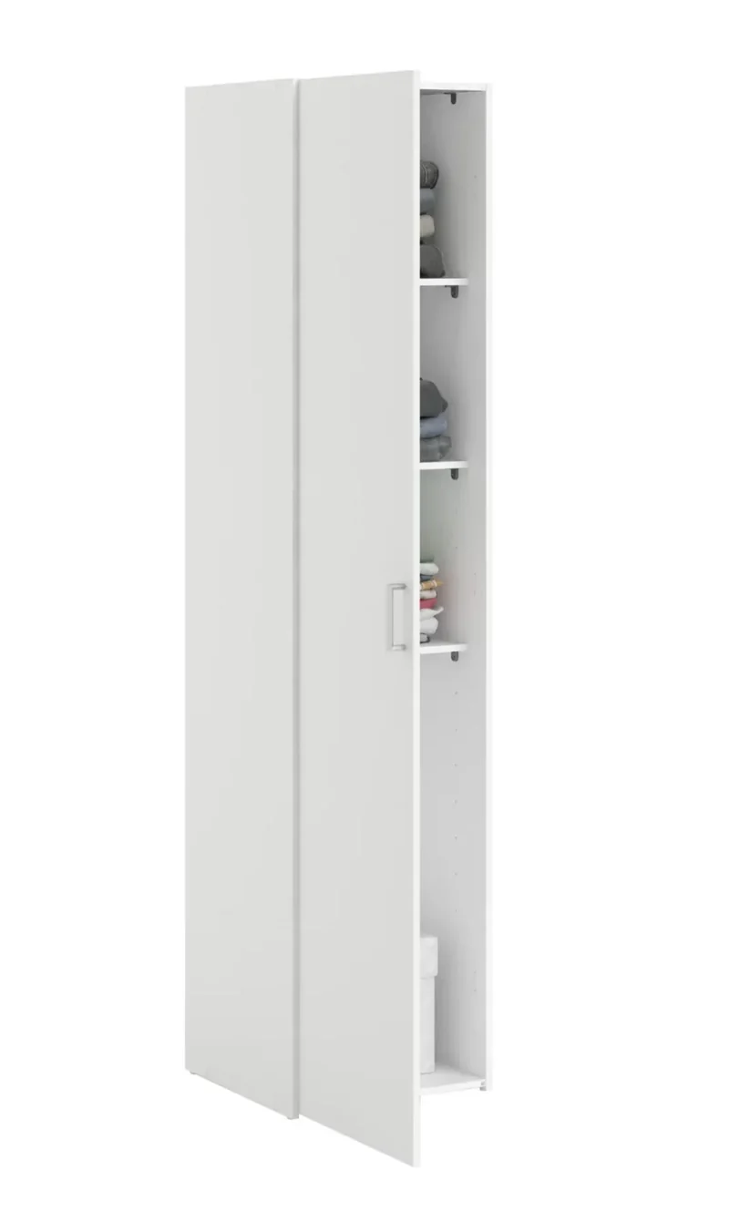 Armoire ANDRUP Blanc - 176 cm - avec 1 porte Blanc