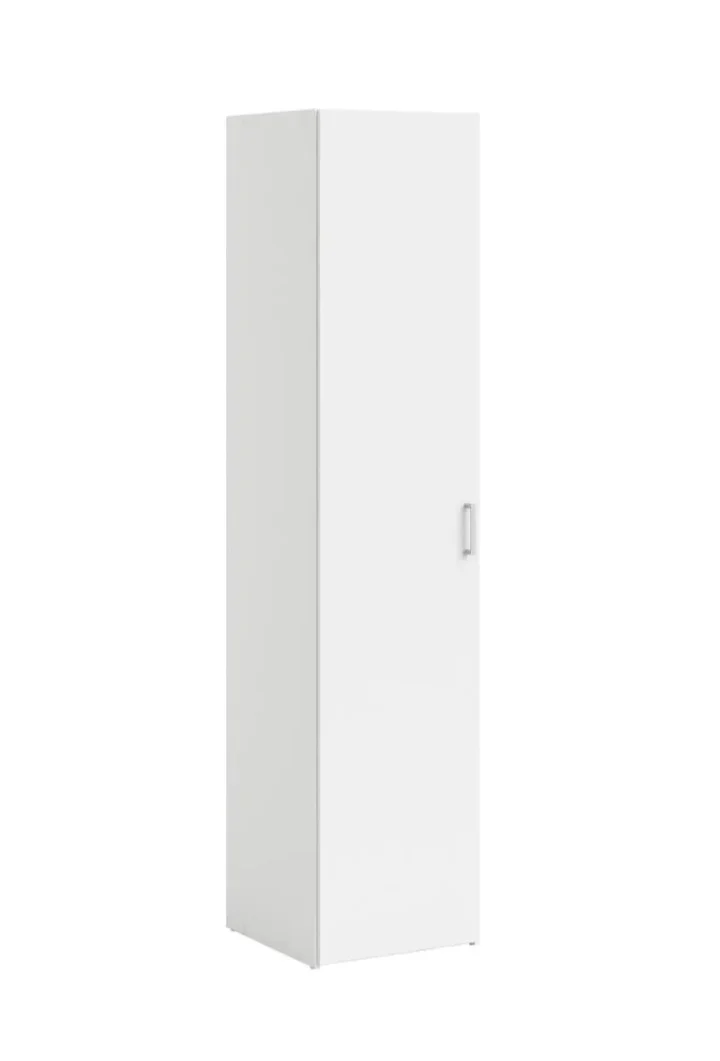 Armoire ANDRUP Blanc - 176 cm - avec 1 porte Blanc