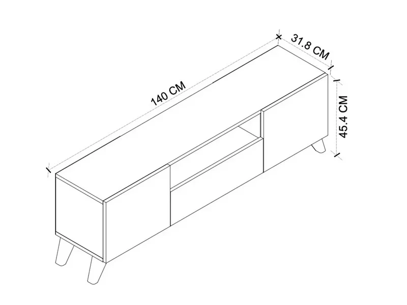 Meuble TV 140cm STYLE