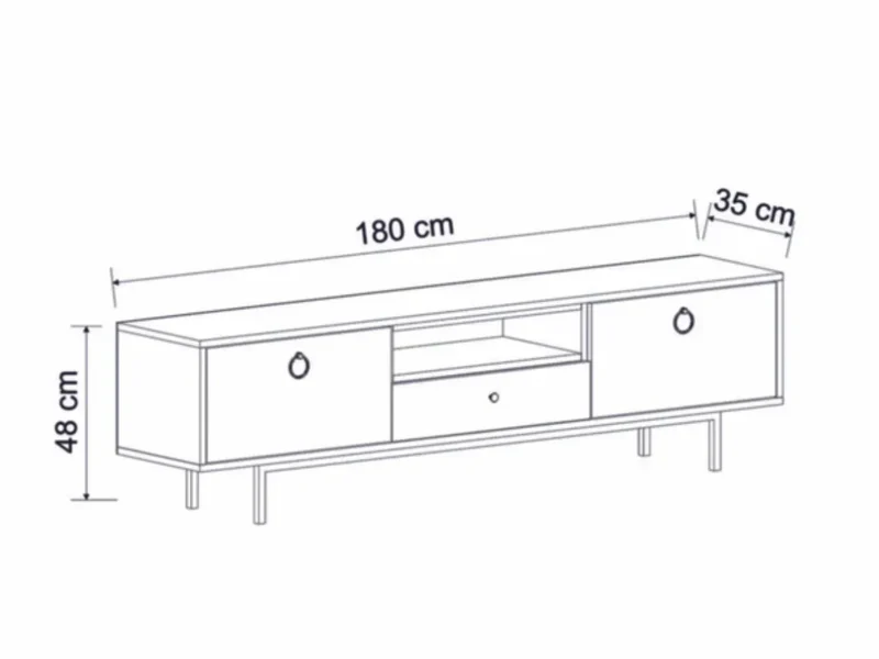 Meuble TV BARS Anthracite