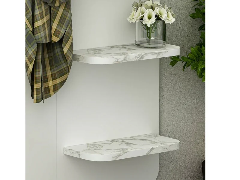 Porte-manteau Buket Blanc-Marbre Blanc