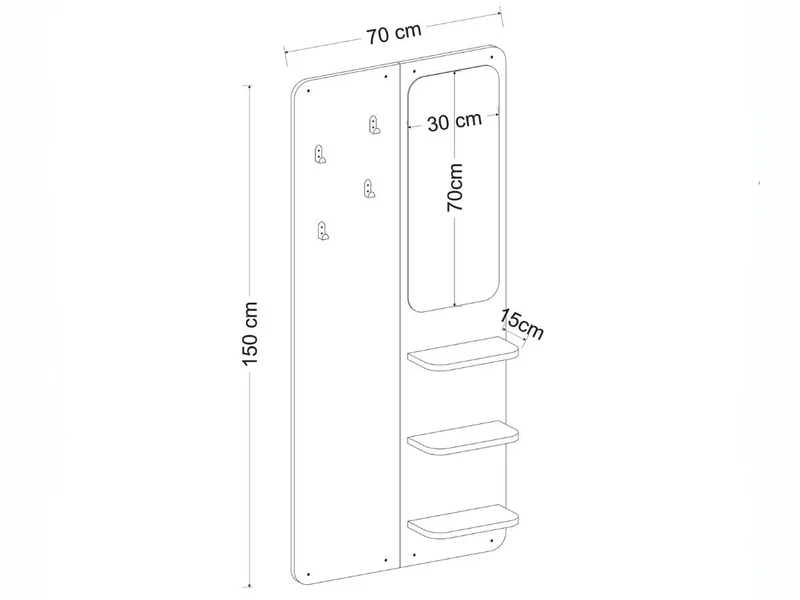 Porte-manteau Buket Blanc-Marbre Blanc