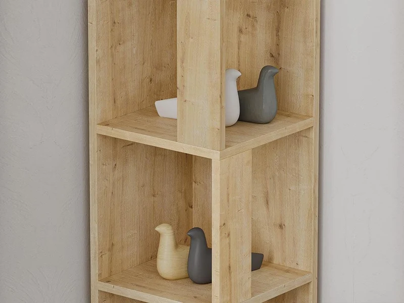 Bibliothèque-Étagères de rangement PIANO 159 cm - Chêne