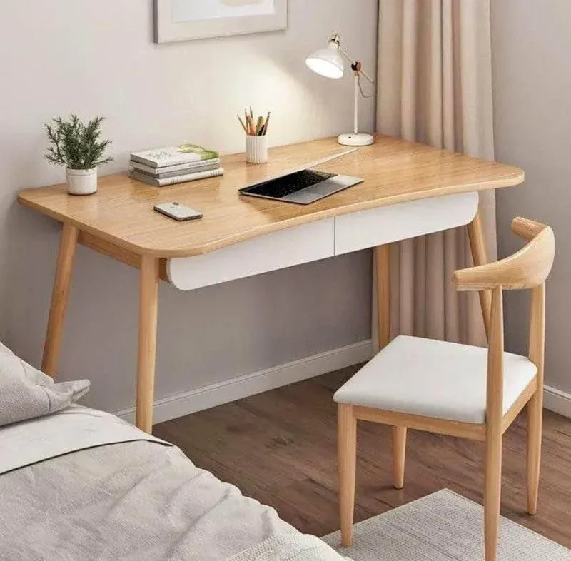 PERTUIS Tiroirs S9- Bureau en bois avec 2 Tiroir (100x60x75)cm