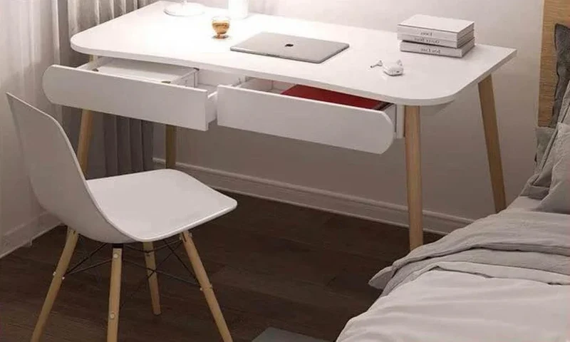 PERTUIS Tiroirs S9- Bureau en bois avec 2 Tiroir (100x60x75)cm