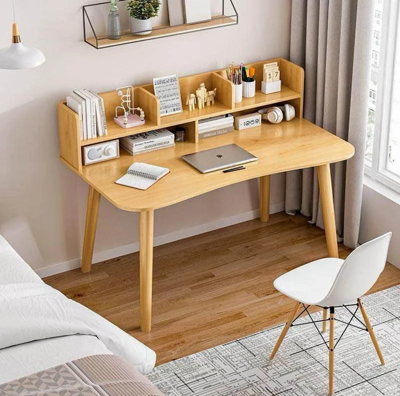 PERTUIS Biblio - Bureau en bois avec Bibliotheque