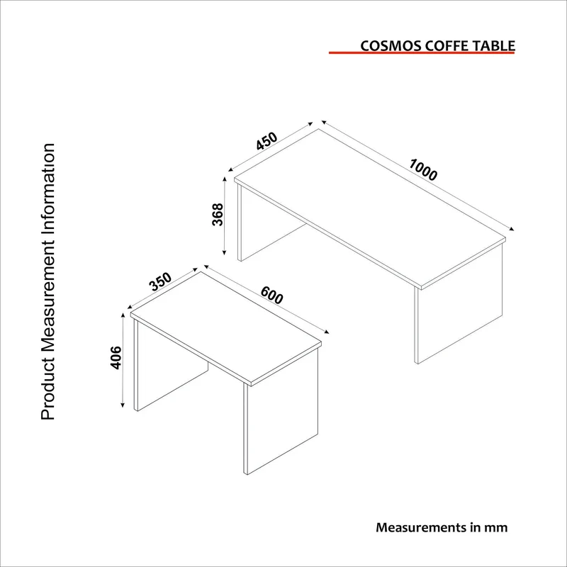 Table basse Cosmos set de 2