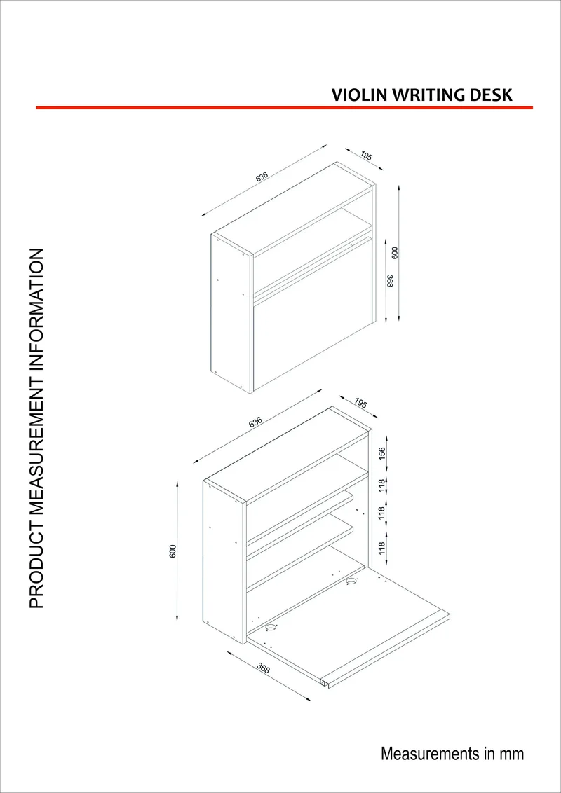 Bureau suspendu Violin