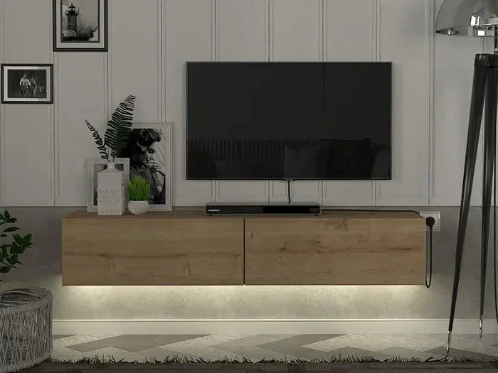 Meuble TV suspendu avec LED Aristo 135cm