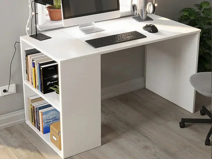 Bureau avec rangement SMYRNA Blanc