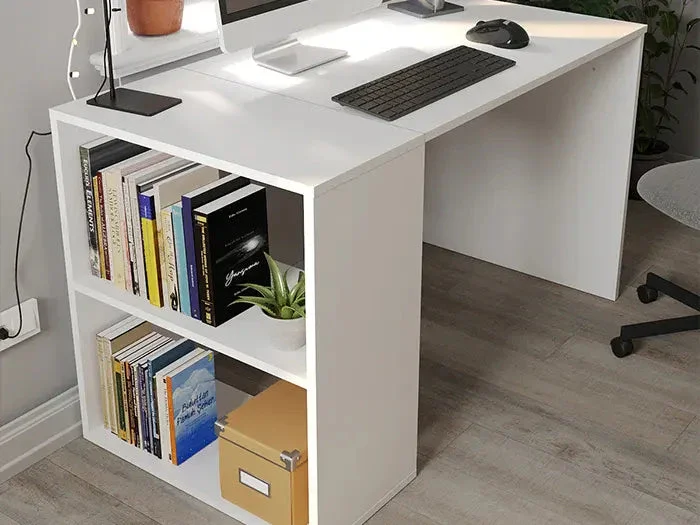 Bureau avec rangement SMYRNA Blanc