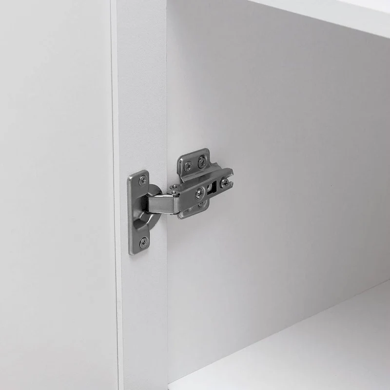 Meuble de rangement à deux portes pour salle de bain ou bureau, étagère réglable, panneau MDF