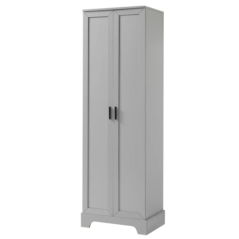 Meuble de rangement à deux portes pour salle de bain ou bureau, étagère réglable, panneau MDF