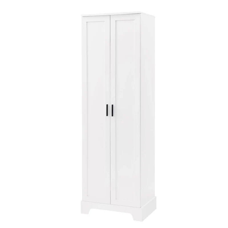 Meuble de rangement à deux portes pour salle de bain ou bureau, étagère réglable, panneau MDF