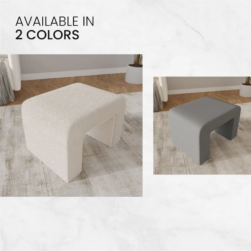 26 bancs modernes rembourrés en velours ou bouclette avec siège en mousse matelassée pour salon, chambre, bureau à domicile