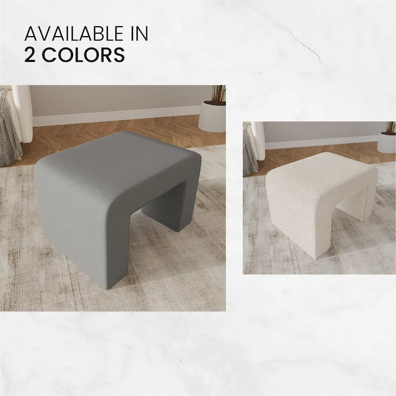 26 bancs modernes rembourrés en velours ou bouclette avec siège en mousse matelassée pour salon, chambre, bureau à domicile