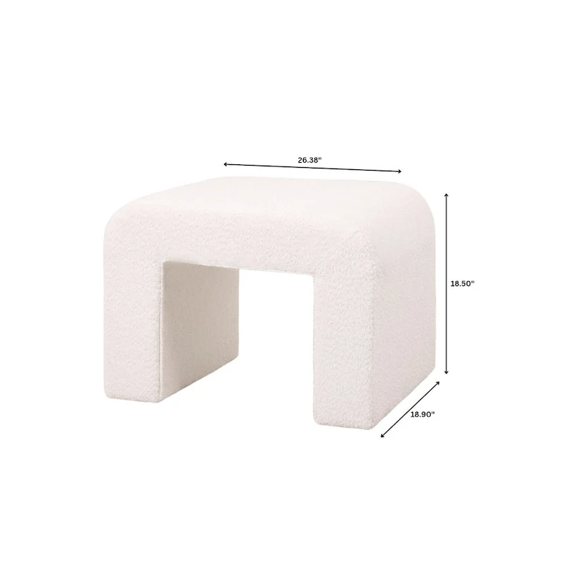 26 bancs modernes rembourrés en velours ou bouclette avec siège en mousse matelassée pour salon, chambre, bureau à domicile