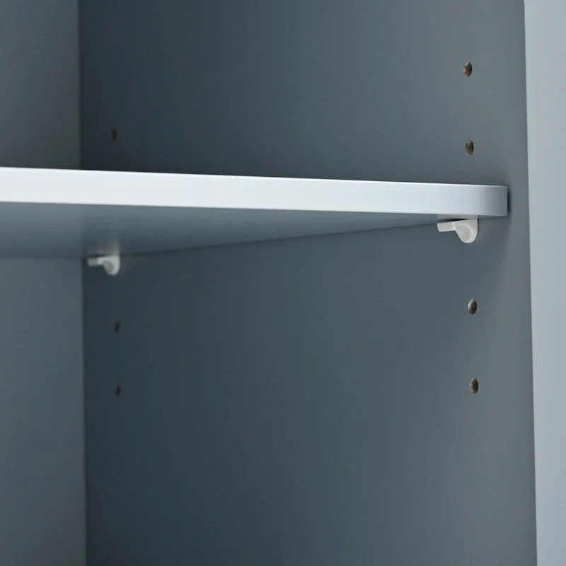 Desserte de cuisine en bois d'hévéa avec étagères réglables et casier à vin