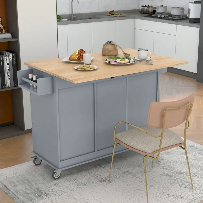 Dessertes de cuisine multifonctionnelles avec porte-épices et étagères réglables