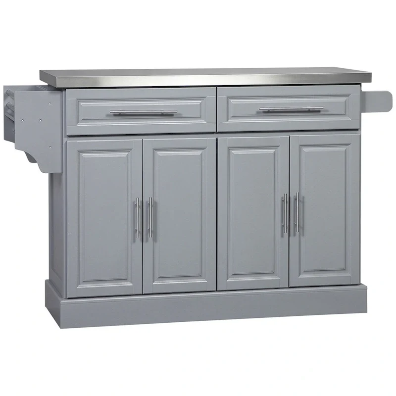 Îlot de cuisine roulant avec rangement, Desserte de cuisine mobile