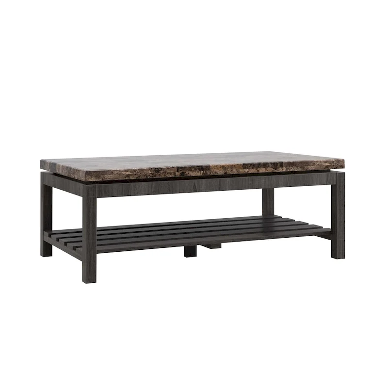 Table basse occasionnelle en faux marbre