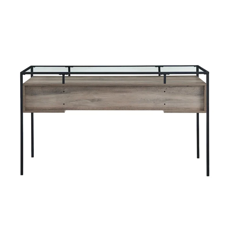Bureau d'écriture avec plateau en verre de 56 pouces