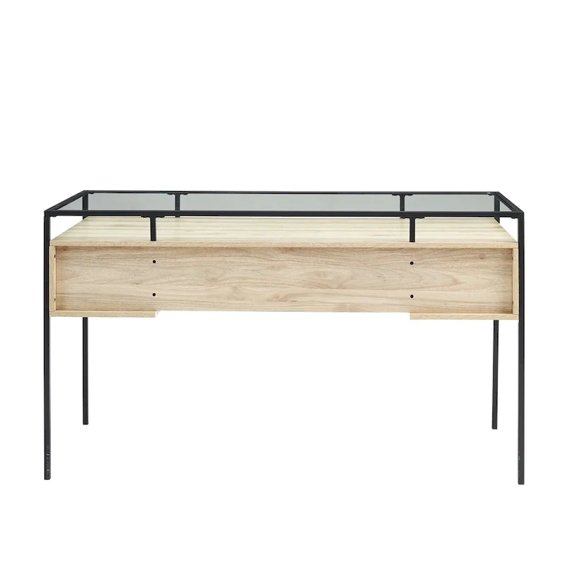 Bureau d'écriture avec plateau en verre de 56 pouces