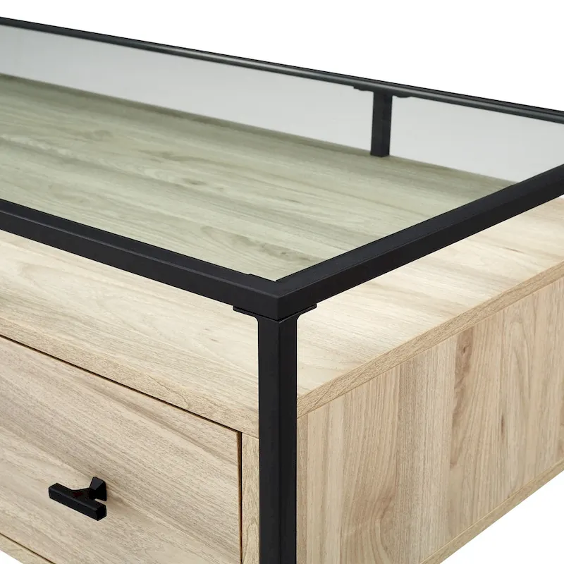 Bureau d'écriture avec plateau en verre de 56 pouces