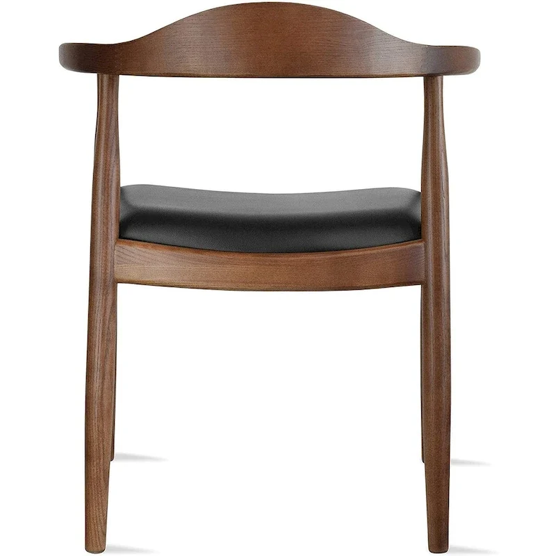 Chaises en bois massif avec accoudoirs, en chêne et similicuir, pour salle à manger, cuisine, chambre, bureau.