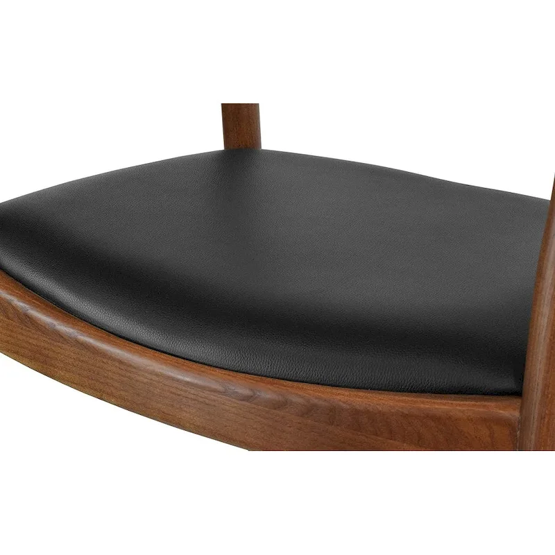 Chaises en bois massif avec accoudoirs, en chêne et similicuir, pour salle à manger, cuisine, chambre, bureau.