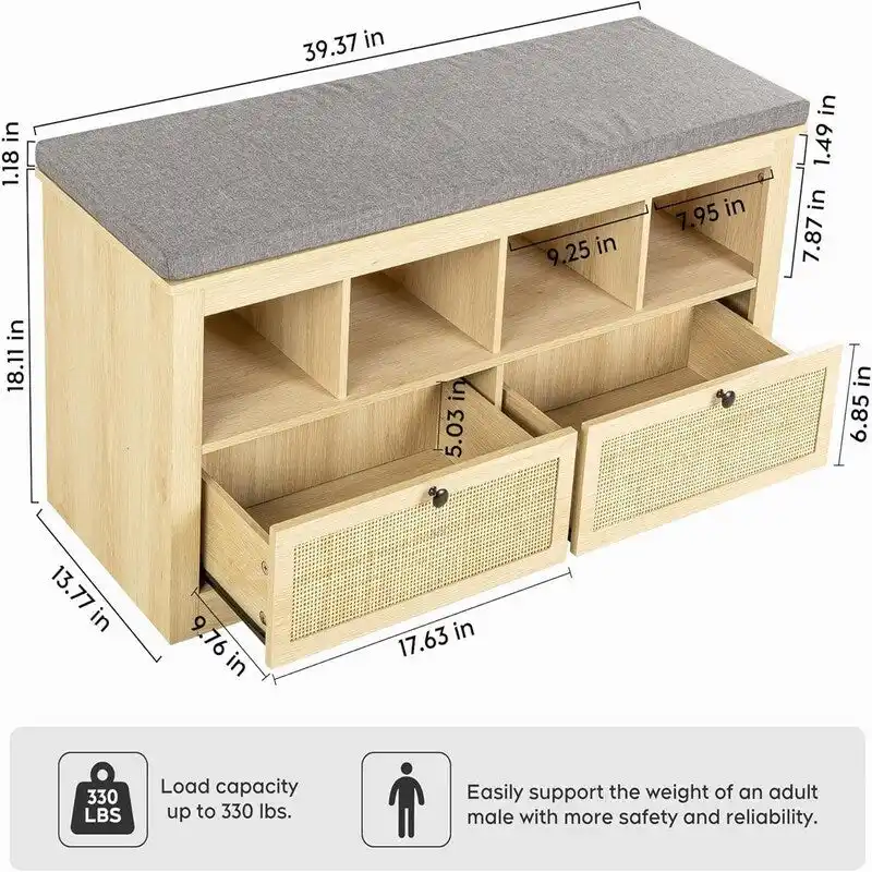 Banc de rangement pour chaussures