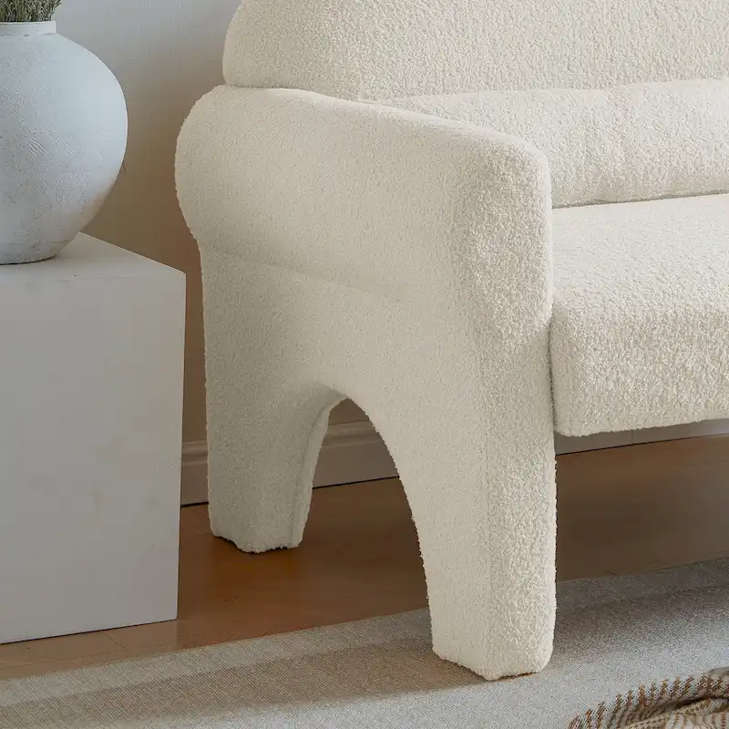 Causeuse moderne en bouclette pour le salon