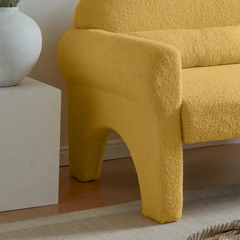 Causeuse moderne en bouclette pour le salon