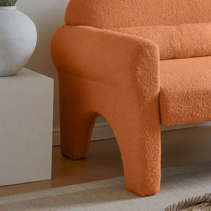 Causeuse moderne en bouclette pour le salon