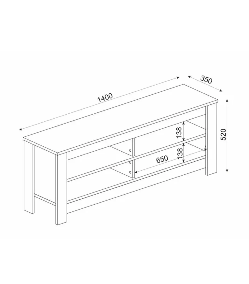 Meuble TV FROM - Noyer - 140 cm