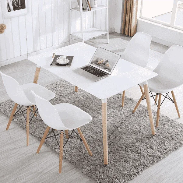 IPOTUIS V2 - Table Blanche en bois (120x60x75)cm