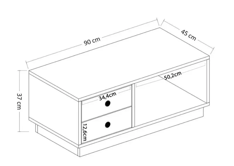 Table Basse MOSCO Blanche
