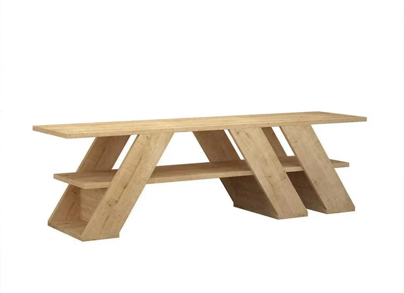 Meuble TV Moderne EVOR 140 Cm - Chene