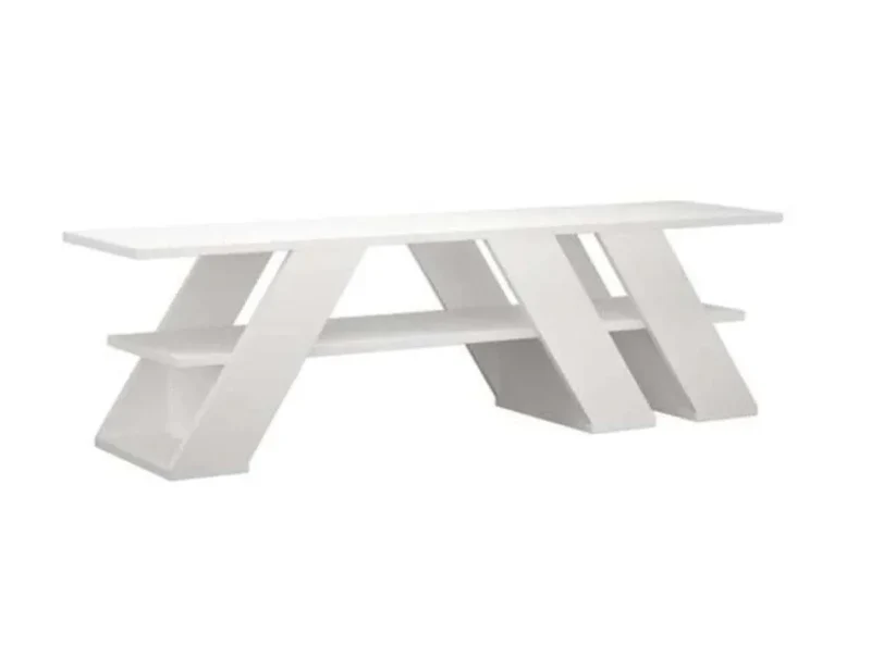 Meuble TV Moderne EVOR 140 Cm - Blanc