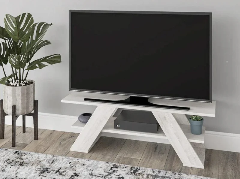 EVOR - Stand TV Moderne 120 Cm Blanc