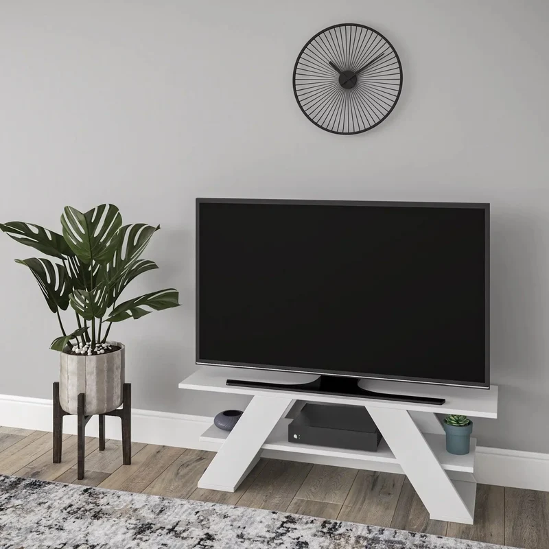 EVOR - Stand TV Moderne 120 Cm Blanc