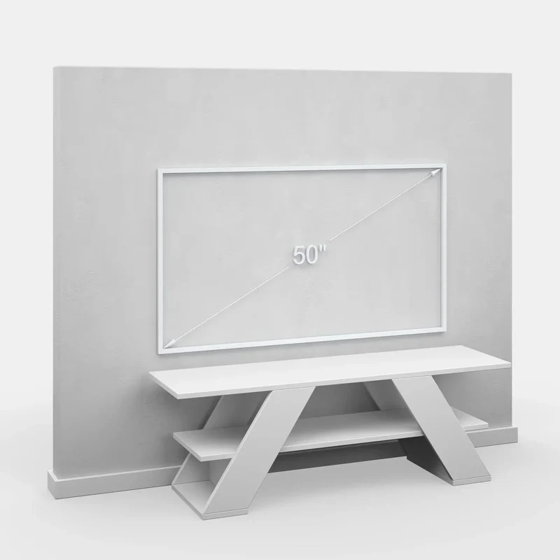 EVOR - Stand TV Moderne 120 Cm Blanc