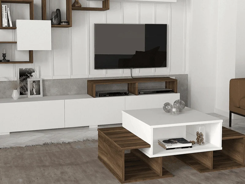 ELIT-RAFINA - Meuble TV et Table Basse -Salon et séjour